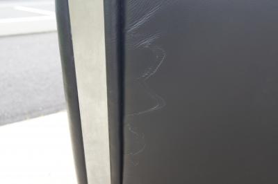 Hans Wegner Black Leather Sofa by Hans Wegner Model CH103 for Carl Hansen Son