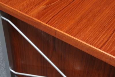 Hans Wegner Danish Modern Kontour Steel and Teak Executive Desk by Hans Wegner