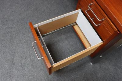 Hans Wegner Danish Modern Kontour Steel and Teak Executive Desk by Hans Wegner