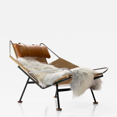 Hans Wegner Early Flag Halyard Chair GE225 by Hans Wegner for GETAMA Denmark 1950s