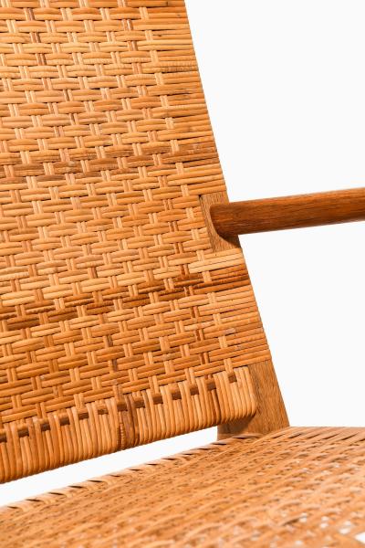 Hans Wegner Easy Chair in Cane and Oak by Hans Wegner 1949