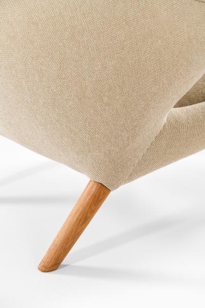Hans Wegner Easy Chair in Wool and Oak by Hans Wegner 1950s