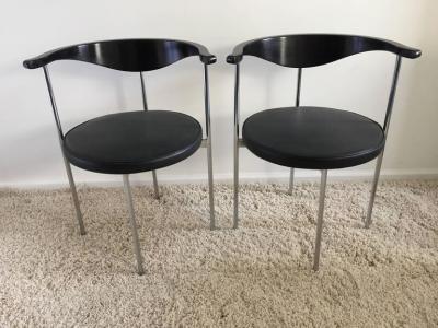Hans Wegner Fritz Hansen Hans Wegner Frederick Sieck Designed Set of Six Dining Office Chair