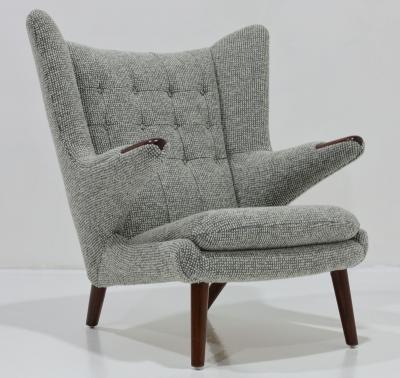 Hans Wegner Hans J Wegner AP19 Papa Bear Chair in Maharam Wool Boucle