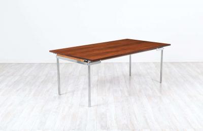 Hans Wegner Hans J Wegner AT 319 Rosewood Steel Drop Leaf Dining Table for Andreas Tuck
