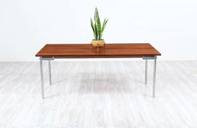 Hans Wegner Hans J Wegner AT 319 Rosewood Steel Drop Leaf Dining Table for Andreas Tuck
