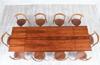 Hans Wegner Hans J Wegner AT 319 Rosewood Steel Drop Leaf Dining Table for Andreas Tuck