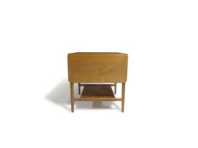 Hans Wegner Hans J Wegner AT 33 Sewing Drop leaf Side Table in White Oak Restored