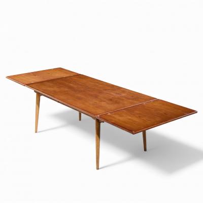 Hans Wegner Hans J Wegner for Andreas Tuck AT 312 Danish Teak Hidden Leaf Dining Table