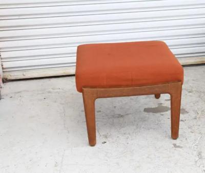 Hans Wegner Hans J Wegner for Getama Cigar Stool in Solid Oak with Orange Cushion