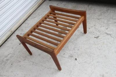 Hans Wegner Hans J Wegner for Getama Cigar Stool in Solid Oak with Orange Cushion