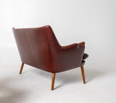 Hans Wegner Hans Weger CH72 Sofa in Oxblood Leather