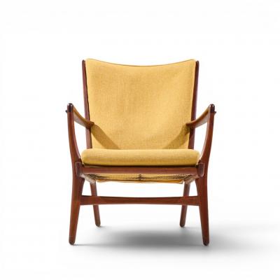 Hans Wegner Hans Wegner AP 16 Mid Century Danish Teak Lounge Chairs Pair