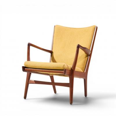 Hans Wegner Hans Wegner AP 16 Mid Century Danish Teak Lounge Chairs Pair