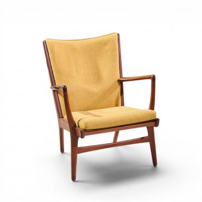 Hans Wegner Hans Wegner AP 16 Mid Century Danish Teak Lounge Chairs Pair