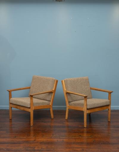 Hans Wegner Hans Wegner Oak Lounge Chairs Model 265 for Getama