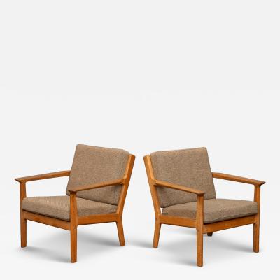 Hans Wegner Hans Wegner Oak Lounge Chairs Model 265 for Getama