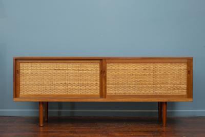 Hans Wegner Hans Wegner Oak and Rattan Credenza for RY Mobler