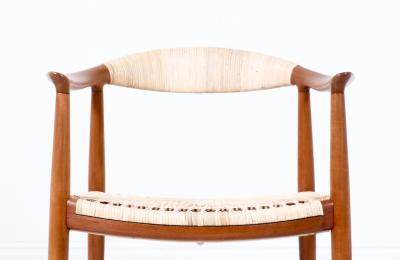 Hans Wegner Hans Wegner Round Teak Cane Armchair for Johannes Hansen