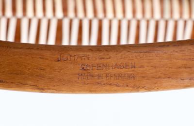 Hans Wegner Hans Wegner Round Teak Cane Armchair for Johannes Hansen