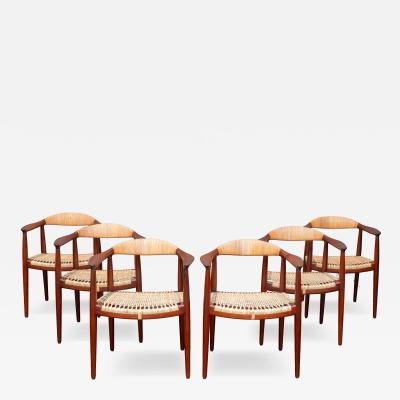 Hans Wegner Hans Wegner Set of Six Early The Chair Dining Chairs Model JH 501