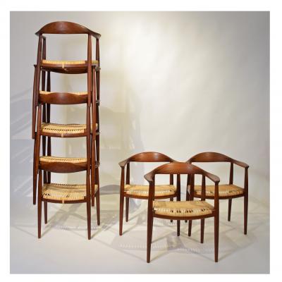 Hans Wegner Hans Wegner Set of eight 501 Teak Armchairs for Johannes Hansen