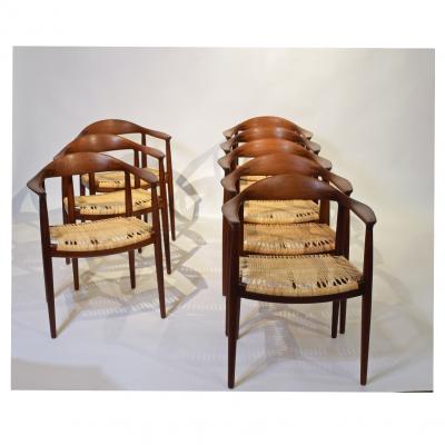 Hans Wegner Hans Wegner Set of eight 501 Teak Armchairs for Johannes Hansen