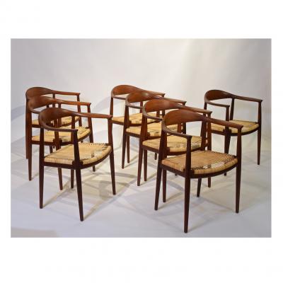 Hans Wegner Hans Wegner Set of eight 501 Teak Armchairs for Johannes Hansen