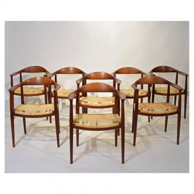 Hans Wegner Hans Wegner Set of eight 501 Teak Armchairs for Johannes Hansen