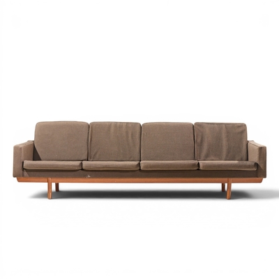Hans Wegner Hans Wegner Style Mid Century Danish Teak 4 Seater Sofa