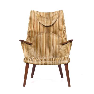 Hans Wegner Hans Wegner for AP Stolen AP 28 Mid Century Danish Oak Mama Bear Lounge Chair