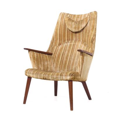 Hans Wegner Hans Wegner for AP Stolen AP 28 Mid Century Danish Oak Mama Bear Lounge Chair