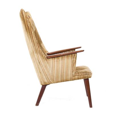Hans Wegner Hans Wegner for AP Stolen AP 28 Mid Century Danish Oak Mama Bear Lounge Chair