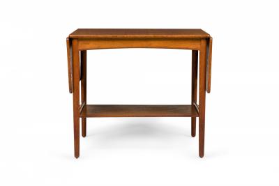 Hans Wegner Hans Wegner for Andreas Tuck Danish Mid Century Wooden Drop Leaf End Side Tabl