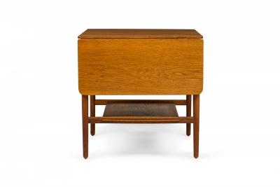 Hans Wegner Hans Wegner for Andreas Tuck Danish Mid Century Wooden Drop Leaf End Side Tabl