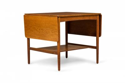 Hans Wegner Hans Wegner for Andreas Tuck Danish Mid Century Wooden Drop Leaf End Side Tabl