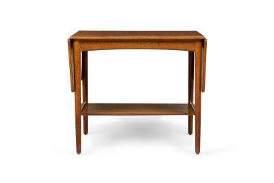 Hans Wegner Hans Wegner for Andreas Tuck Danish Mid Century Wooden Drop Leaf End Side Tabl