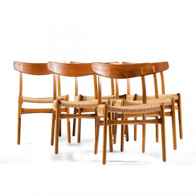 Hans Wegner Hans Wegner for Carl Hansen Son CH23 Danish Teak Oak Dining Chairs Set of 6