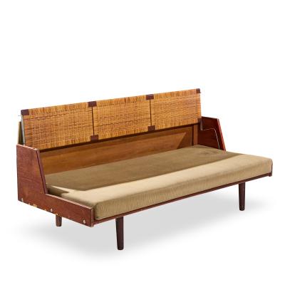 Hans Wegner Hans Wegner for Getama GE6 Mid Century Danish Teak and Cane Daybed Sofa