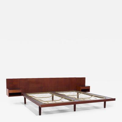 Hans Wegner Hans Wegner for Getama Midcentury Danish Teak King Platform Bed with Nightstands