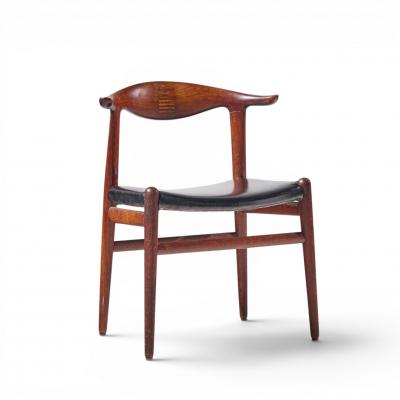 Hans Wegner Hans Wegner for Johannes Hansen Mid Century Cow Horn Dining Chairs Set of 8