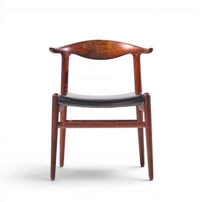 Hans Wegner Hans Wegner for Johannes Hansen Mid Century Cow Horn Dining Chairs Set of 8