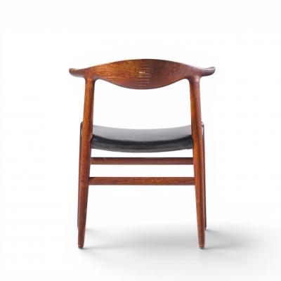 Hans Wegner Hans Wegner for Johannes Hansen Mid Century Cow Horn Dining Chairs Set of 8