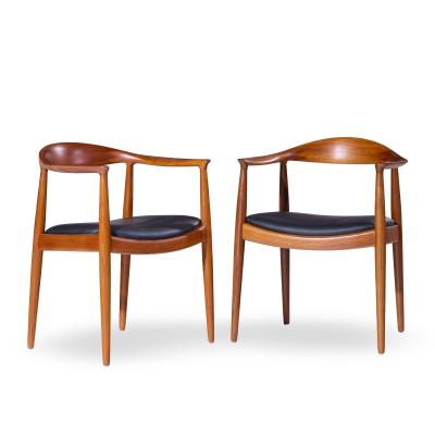 Hans Wegner Hans Wegner for Johannes Hansen Mid Century Danish Teak The Chair Pair