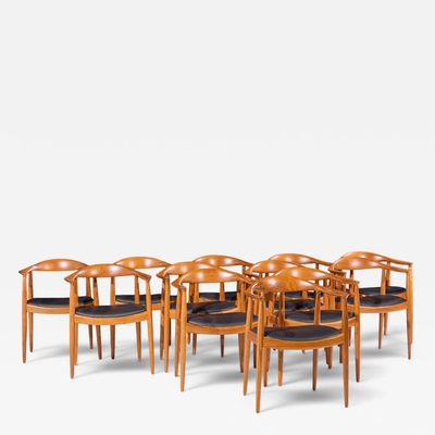 Hans Wegner Hans Wegner for Johannes Hansen Mid Century Danish Teak The Chair Set of 12