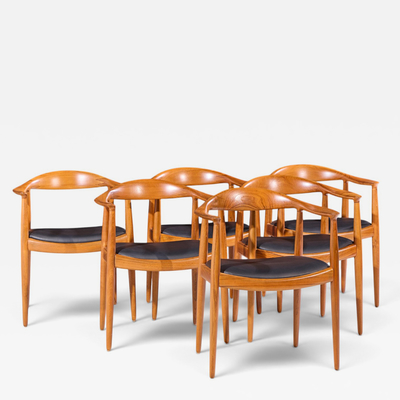 Hans Wegner Hans Wegner for Johannes Hansen Mid Century Danish Teak The Chair Set of 6