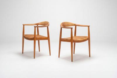 Hans Wegner Hans Wegner for Johannes Hansen The Chair Dining Chairs Set of Six in Oak 1960