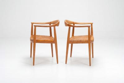 Hans Wegner Hans Wegner for Johannes Hansen The Chair Dining Chairs Set of Six in Oak 1960
