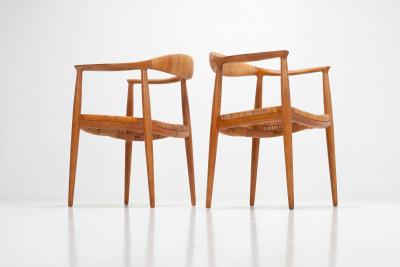 Hans Wegner Hans Wegner for Johannes Hansen The Chair Dining Chairs Set of Six in Oak 1960