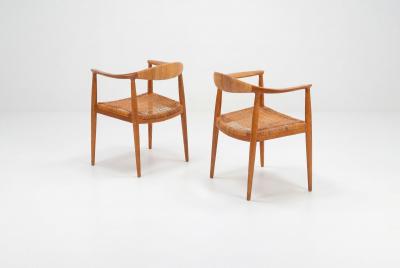 Hans Wegner Hans Wegner for Johannes Hansen The Chair Dining Chairs Set of Six in Oak 1960